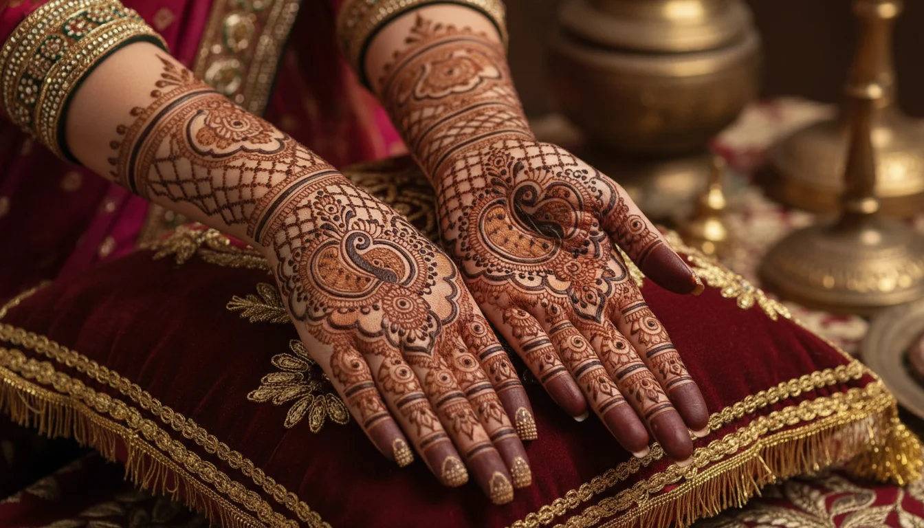 arabic mehndi design — front, easy · MyMehndiDesigns.com