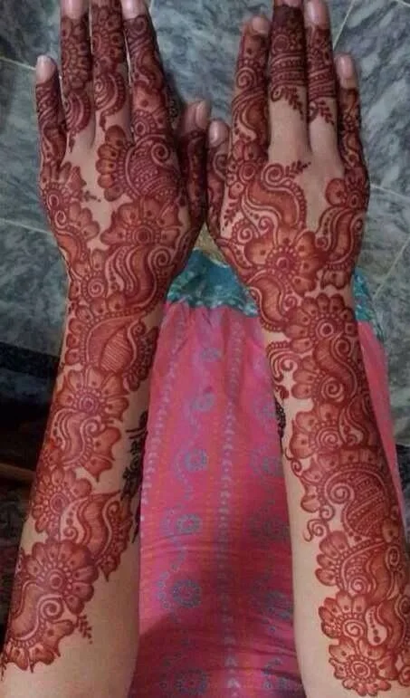 arabic mehndi design — royal, front, landscape · MyMehndiDesigns.com
